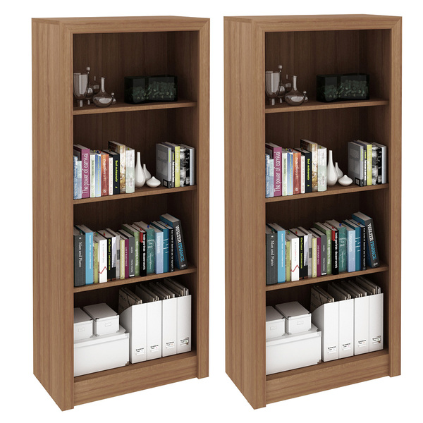 Kit 2 Estantes Para Escritório E Home Office 3 Prateleiras De