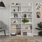 Kit 2 Estantes Para Livros 6 Prateleiras Floripa Espresso Móv