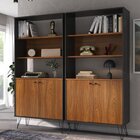 Kit 2 Estantes Para Livros Alta Com Pés De Metal Industrial 2