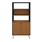 Kit 2 Estantes Para Livros Alta Com Pés De Metal Industrial 2