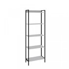 Kit 2 Estantes Para Livros Altas Industrial Aço 5 Prateleiras