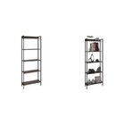 Kit 2 Estantes Para Livros Altas Industrial Aço 5 Prateleiras