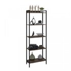 Kit 2 Estantes Para Livros Altas Industrial Aço 5 Prateleiras