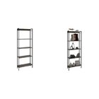 Kit 2 Estantes Para Livros Altas Industrial Aço 5 Prateleiras