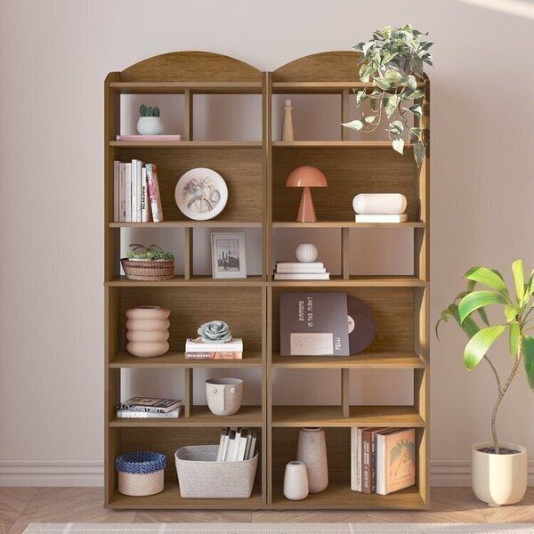 Kit 2 Estantes Para Livros Com Nichos Arco Cinamomo | Leroy Merlin