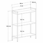 Kit 2 Estantes Para Livros Industrial 3 Prateleiras 104cmx160