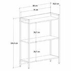 Kit 2 Estantes Para Livros Industrial 3 Prateleiras 104cmx160