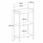 Kit 2 Estantes Para Livros Industrial 3 Prateleiras 104cmx60c