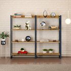 Kit 2 Estantes Para Livros Médias Industrial Aço 4 Prateleira