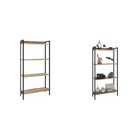 Kit 2 Estantes Para Livros Médias Industrial Aço 4 Prateleira