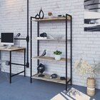 Kit 2 Estantes Para Livros Médias Industrial Aço 4 Prateleira