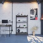 Kit 2 Estantes Para Livros Médias Industrial Aço 4 Prateleira