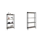 Kit 2 Estantes Para Livros Médias Industrial Aço 4 Prateleira