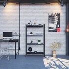 Kit 2 Estantes Para Livros Médias Industrial Aço 4 Prateleira