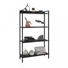 Kit 2 Estantes Para Livros Médias Industrial Aço 4 Prateleira