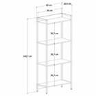 Kit 2 Estantes Para Livros Médias Industrial Aço 4 Prateleira