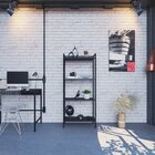 Kit 2 Estantes Para Livros Médias Industrial Aço 4 Prateleira