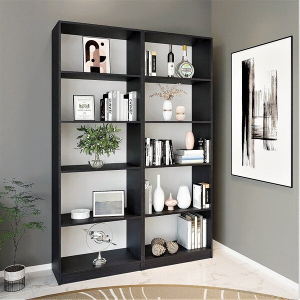 Kit 2 Estantes Para Livros Multiuso 5 Nichos 175cmx104cm Mont