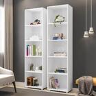 Kit 2 Estantes Texas 45 Cm Com 10 Nichos Branco