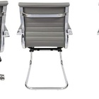 Kit 2 Esteirinha E 1 Secretária Executiva Cinza