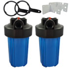 Kit 2 Filtro Big Blue Carcaça 10 Suporte Chave Alta Vazão Azul