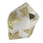 Kit 2 Fita Aramada Natal Flores Dourada Metálico 6,3cm X 914cm