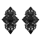 Kit 2 Florões Grandes Ornamento De Ferro Decoração 57x38cm