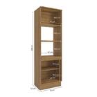 Kit 2 Fornos Celeste Kappesberg 100% Mdf 4 Portas Nogueira 70