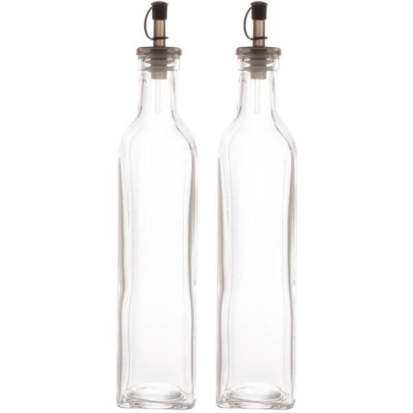 Kit 2 Frascos De Vidro Para Vinagre Garrafa Para Azeite Com B