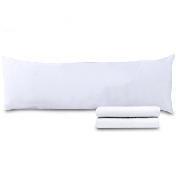 Kit 2 Fronhas De Travesseiro De Corpo Percal 180 Fios 130x40c