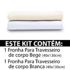 Kit 2 Fronhas De Travesseiro De Corpo Percal 180 Fios 130x40c