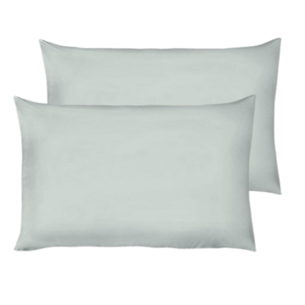 Kit 2 Fronhas Em Malha 100% Algodão Conforto Macio Cinza Claro