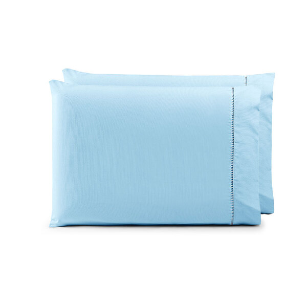 Kit 2 Fronhas Percal 100% Algodão 150 Fios 70x50cm Azul