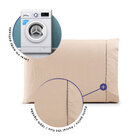 Kit 2 Fronhas Percal 150 Fios Algodão 70x50cm Sem Aba Cáqui