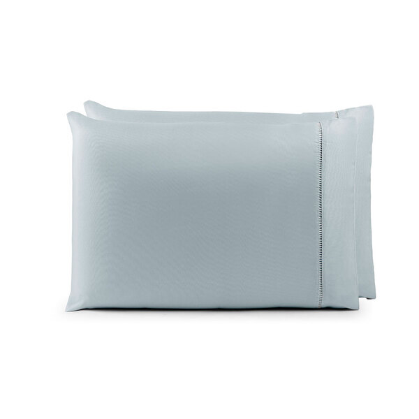 Kit 2 Fronhas Percal 200 Fios Cinza 70x50cm Sem Aba