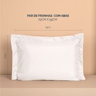 Kit 2 Fronhas Slim Com 3 Abas 50cm X 70cm Micropercal 200 Fio