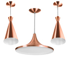 Kit 2 Funil Gourmet E 1 Chapeu Chines New Cobre