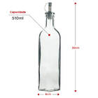 Kit 2 Galheteiro Vidro Sodo Cálcico Tampa De  Plástico 510ml