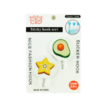 Kit 2 Ganchos Adesivos De Parede De Plástico 3kg