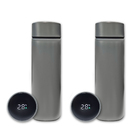 Kit 2 Garrafa Térmica Aço Inox Termômetro Digital Led 500ml C