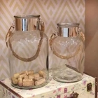 Kit 2 Garrafas Porta Rolha De Vinho Cromada Com Alça Frisia