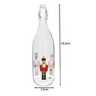 Kit 2 Garrafas Vidro Decor Natal Quebra Nozes 1 Litro Tampa P