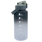 Kit 2 Garrafinha Squeeze Plástico 2l + 1l Academia Azul/preto