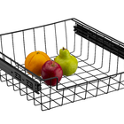 Kit 2 Gavetas Deslizantes Preta Para Embutir Trilho 37x38x10