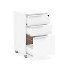 Kit 2 Gaveteiros 3 Gavetas Com Chave Maia Branco