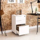 Kit 2 Gaveteiros 3 Gavetas Com Chave Maia Branco