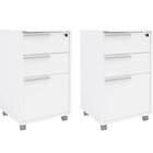 Kit 2 Gaveteiros 3 Gavetas Com Chave Maia Branco