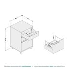 Kit 2 Gaveteiros 3 Gavetas Com Chave Maia Branco