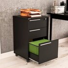 Kit 2 Gaveteiros 3 Gavetas Com Chave Maia Preto