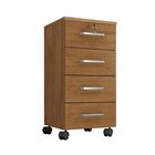 Kit 2 Gaveteiros 4 Gavetas Com Rodízios E Chave Gávea Freijó